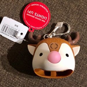 NWT Reindeer light up Antibacterial GelPac holder